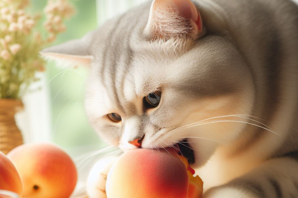 Cats can eat peaches