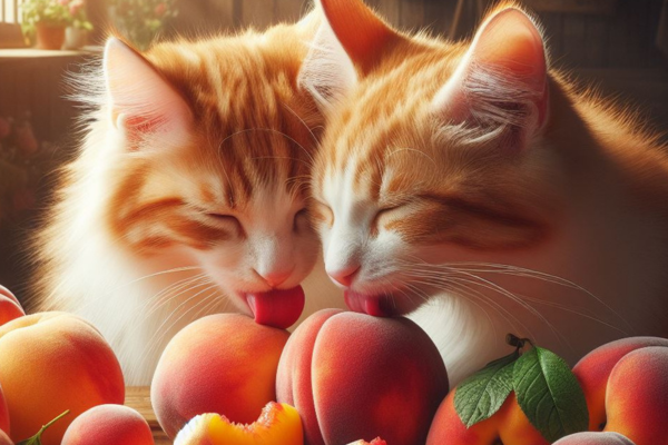 Cats can eat peaches 